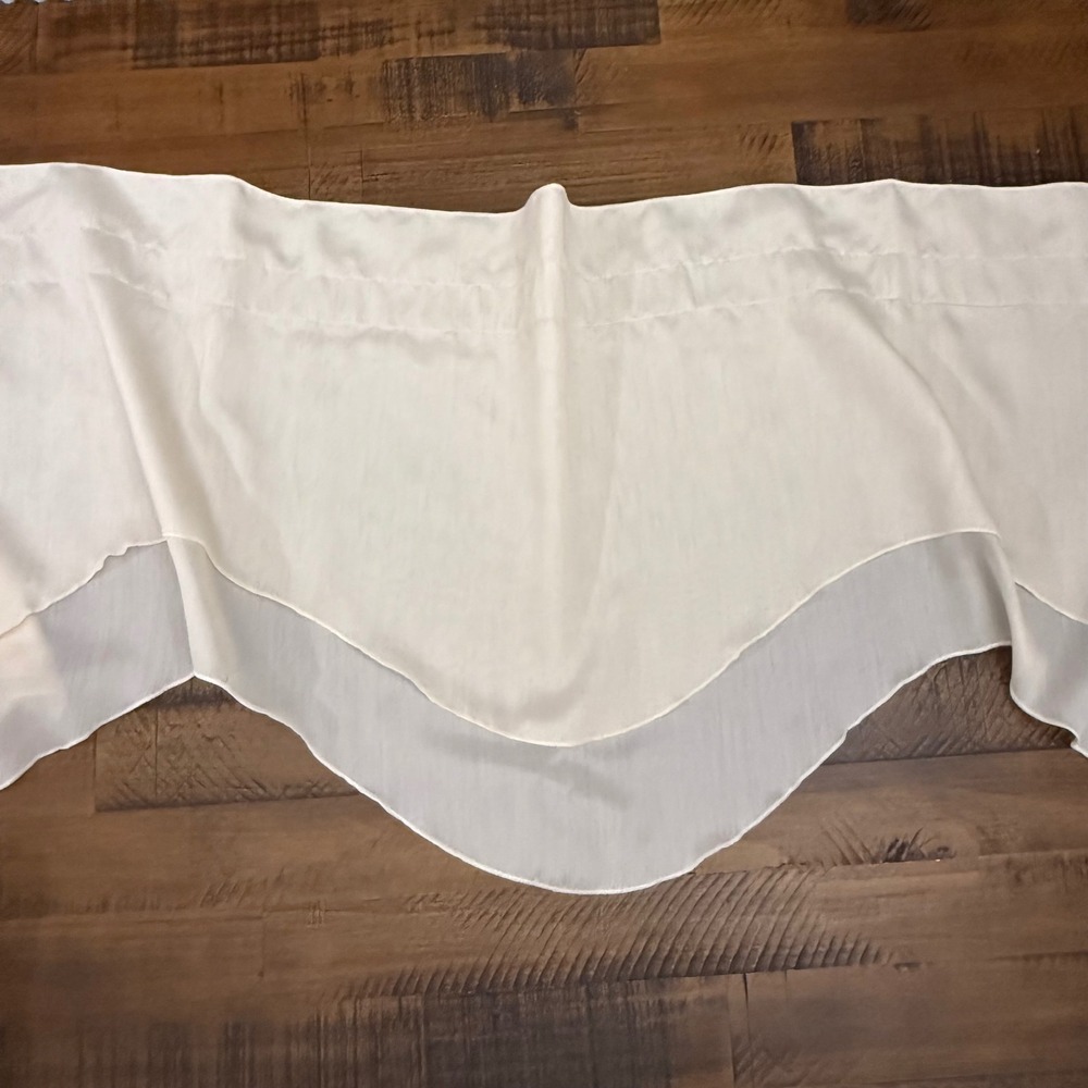 Vintage 80s JCPenney Home Collection Valance Window Topper Sheer Layered Curtain